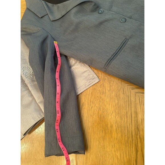 Indesign Boys wear 3 button Suit Jacket Gray Size 14 - Picture 6 of 8